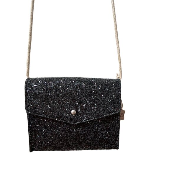 ZARA GIRLS GLITTER CROSSBODY BAG/PURSE NAVY BLUE - Picture 1 of 14
